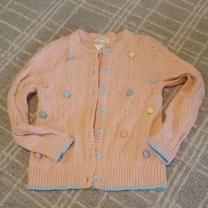 Matilda Jane Peach Cardigan with Blue Button